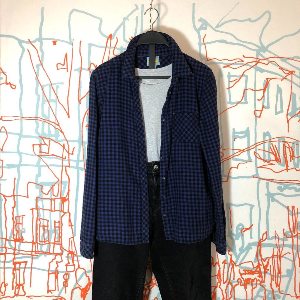 C&C California purple and black flannel shirt